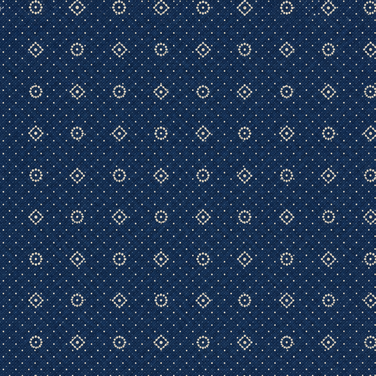 Indigo patterned textile