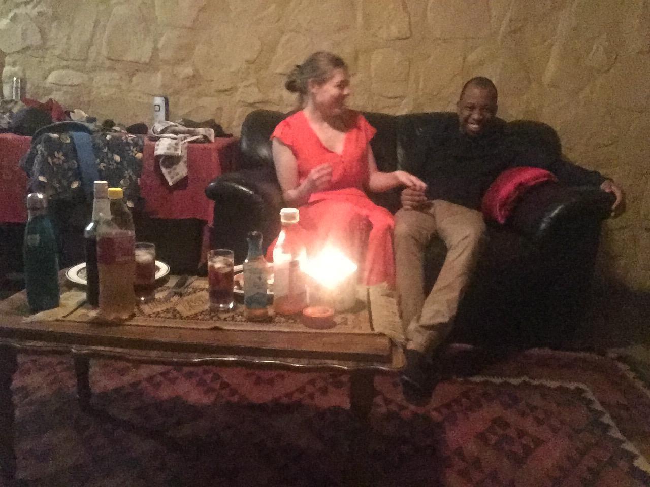 Njabulo and Uma celebrating together