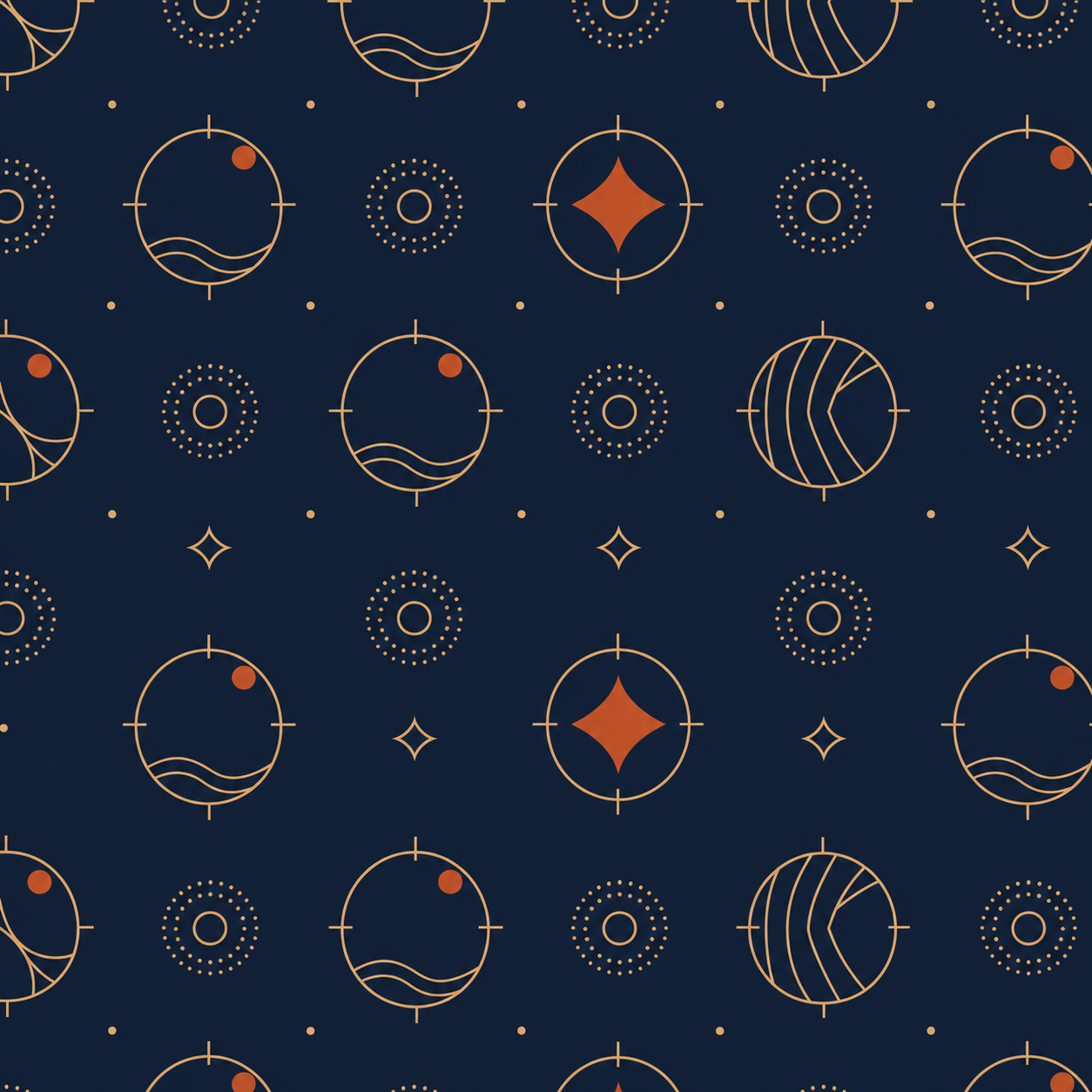 Navy and orange textile detail